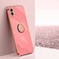 XINLI Straight Edge 6D Electroplate TPU Phone Case with Ring Holder, For Samsung Galaxy F14 5G, For Samsung Galaxy M14 5G, For Samsung Galaxy A04e 4G