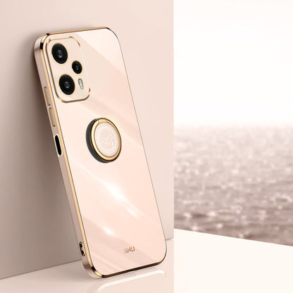 XINLI Straight Edge 6D Electroplate TPU Phone Case with Ring Holder, For Xiaomi Redmi Note 12S 4G, For Xiaomi Redmi Note 12 Pro 4G, For Xiaomi Redmi Note 12 Turbo