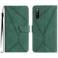 Stitching Embossed Leather Phone Case, For Sony Xperia 10 V