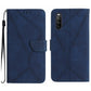 Stitching Embossed Leather Phone Case, For Sony Xperia 10 V