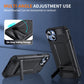 For iPhone 14 Pro Matte Holder Phone Case(Black)