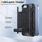 For iPhone 14 Pro Matte Holder Phone Case(Black)