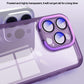 For iPhone 15 Pro Invisible Lens Bracket Matte Transparent MagSafe Phone Case(Pink)