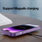 For iPhone 15 Pro Invisible Lens Bracket Matte Transparent MagSafe Phone Case(Pink)