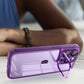 For iPhone 15 Pro Invisible Lens Bracket Matte Transparent MagSafe Phone Case(Pink)