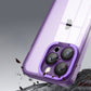 For iPhone 15 Pro Invisible Lens Bracket Matte Transparent MagSafe Phone Case(Pink)