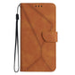 For iPhone 13 Pro Max Stitching Embossed Leather Phone Case(Brown)