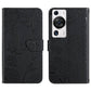 HT03 Skin Feel Butterfly Embossed Flip Leather Phone Case, For Huawei P60 Pro