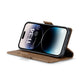 For iPhone 14 Pro CaseMe 023 Butterfly Buckle Litchi Texture RFID Anti-theft Leather Phone Case(Brown)