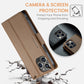 For iPhone 14 Pro CaseMe 023 Butterfly Buckle Litchi Texture RFID Anti-theft Leather Phone Case(Brown)