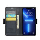 For iPhone 13 Pro Max CaseMe 023 Butterfly Buckle Litchi Texture RFID Anti-theft Leather Phone Case(Black)