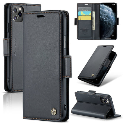 CaseMe 023 Butterfly Buckle Litchi Texture RFID Anti-theft Leather Phone Case, For iPhone 11 Pro, For iPhone 11 Pro Max, For iPhone XS Max, For iPhone XS