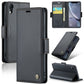 For iPhone XR CaseMe 023 Butterfly Buckle Litchi Texture RFID Anti-theft Leather Phone Case(Black)