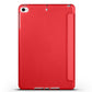 For iPad mini 5 / 4 / 3 / 2 / 1 3-folding TPU Horizontal Flip Leather Tablet Case with Holder(Red)