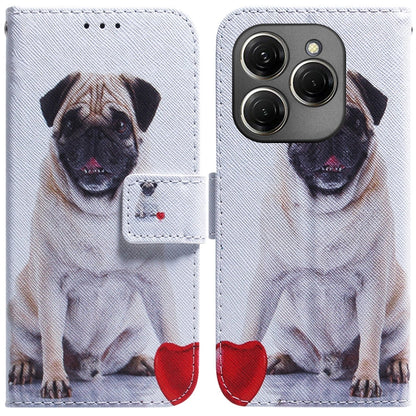 Coloured Drawing Flip Leather Phone Case, For Tecno Spark 20 Pro+ 4G, For Tecno Spark 20 Pro