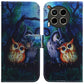 Coloured Drawing Flip Leather Phone Case, For Tecno Camon 30 Pro CL8, For Tecno Camon 30 4G / 30 5G CL6 CL7