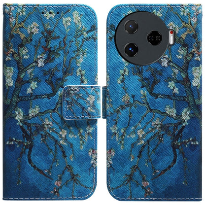 Coloured Drawing Flip Leather Phone Case, For Tecno Camon 30 Pro CL8, For Tecno Camon 30 4G / 30 5G CL6 CL7