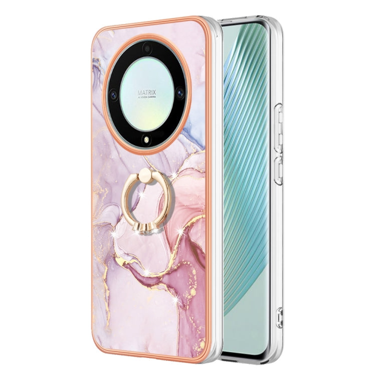 Electroplating Marble IMD TPU Phone Case with Ring Holder, For Honor Magic5 Pro, For Honor X8a, For Honor X9a / Magic5 Lite, For Honor X7a