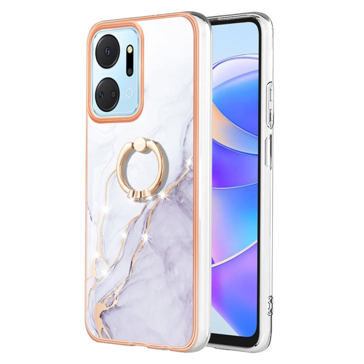 Electroplating Marble IMD TPU Phone Case with Ring Holder, For Honor Magic5 Pro, For Honor X8a, For Honor X9a / Magic5 Lite, For Honor X7a