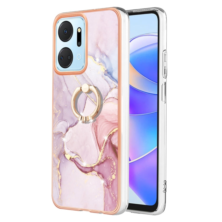 Electroplating Marble IMD TPU Phone Case with Ring Holder, For Honor Magic5 Pro, For Honor X8a, For Honor X9a / Magic5 Lite, For Honor X7a