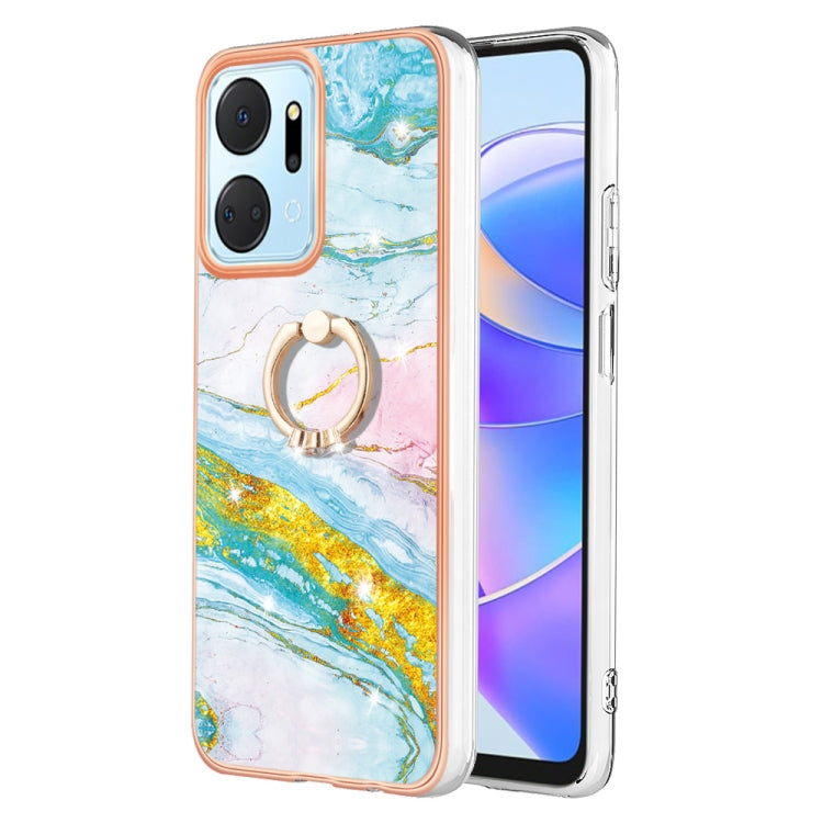 Electroplating Marble IMD TPU Phone Case with Ring Holder, For Honor Magic5 Pro, For Honor X8a, For Honor X9a / Magic5 Lite, For Honor X7a