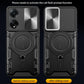 For OPPO F23 5G India / A98 5G / A1 5G CD Texture Sliding Camshield Magnetic Holder Phone Case(Black)