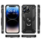 For iPhone 15 Pro Shockproof TPU + PC Phone Case with Holder(Black)