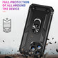 For iPhone 15 Pro Shockproof TPU + PC Phone Case with Holder(Black)