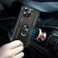 For iPhone 15 Pro Shockproof TPU + PC Phone Case with Holder(Black)