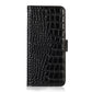 Crocodile Top Layer Cowhide Leather Phone Case, For iPhone 15