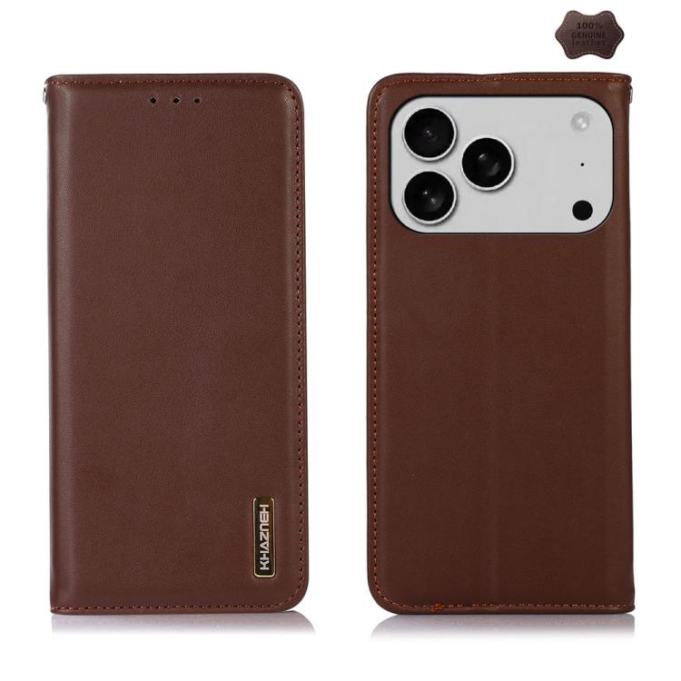 KHAZNEH Nappa Top Layer Cowhide Leather Phone Case, For iPhone 17 Pro Max, For iPhone 17 Pro, For iPhone 17, For iPhone Air, For iPhone 16e, For iPhone 16 Pro Max