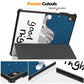 For Huawei Matepad Air Custer Painted 3-Fold Holder Smart Leather Tablet Case(Lazy Cat)