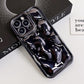 For iPhone 13 Pro Electroplating Meteorite Texture TPU Phone Case(Black)