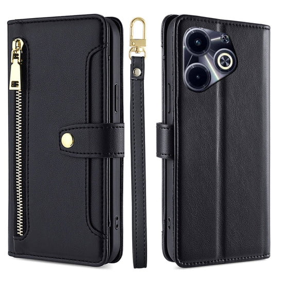 Sheep Texture Cross-body Zipper Wallet Leather Phone Case, For Infinix Hot 40i, For Infinix GT 10 Pro 5G, For Infinix Smart 7 HD, For Infinix Note 30 VIP 5G