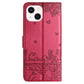 Cat Embossing Pattern Leather Phone Case with Lanyard, For iPhone 13, For iPhone 13 mini, For iPhone 12, For iPhone 12 Pro Max