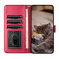 Cat Embossing Pattern Leather Phone Case with Lanyard, For iPhone 13, For iPhone 13 mini, For iPhone 12, For iPhone 12 Pro Max