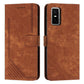 Skin Feel Stripe Pattern Leather Phone Case with Lanyard, For Infinix Smart 10 4G, For Infinix GT 30 Pro, For Infinix Note 50s, For Infinix Note 50x