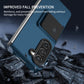 For Samsung Galaxy Z Fold5 Three-dimensional Folding Holder PC Phone Case(Blue)