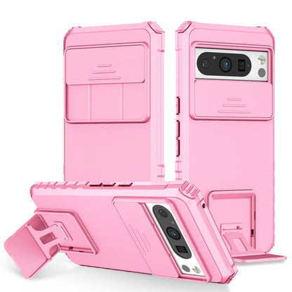 Stereoscopic Holder Sliding Camshield Phone Case, For Google Pixel 9 Pro XL, For Google Pixel 9 Pro, For Google Pixel 8 Pro