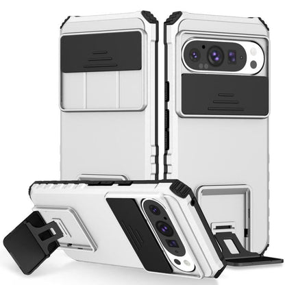 Stereoscopic Holder Sliding Camshield Phone Case, For Google Pixel 9 Pro XL, For Google Pixel 9 Pro, For Google Pixel 8 Pro