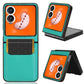Litchi Texture Card Slots Back Cover Phone Case, For Tecno Phantom V Flip2, For Tecno Phantom V Fold2, For Tecno Phantom V Fold