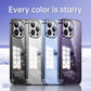 For iPhone 14 Plus SULADA Electroplated Transparent Glittery TPU Phone Case(Black)