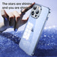 For iPhone 14 Plus SULADA Electroplated Transparent Glittery TPU Phone Case(Black)