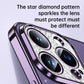 For iPhone 14 Plus SULADA Electroplated Transparent Glittery TPU Phone Case(Black)