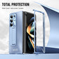 For Samsung Galaxy Z Fold5 5G Integrated AG Matte Folding Phone Case with Pen Slot(Blue)