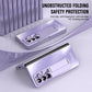 For Samsung Galaxy Z Fold5 5G Integrated AG Matte Folding Phone Case with Pen Slot(Purple)