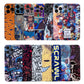 For iPhone 12 Pro Max Painted Pattern Precise Hole PC Phone Case(Working Comics)