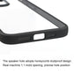 For iPhone 15 Pro Frosted TPU  Transparent PC Phone Case(Black)