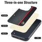 For iPhone 12 mini LC.IMEEKE 3 in 1 Carbon Fiber Texture Shockproof Phone Case(Black)