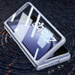 For Samsung Galaxy Z Fold5 GKK Integrated Ultra-thin Sliding Camshield Flip Phone Case(Light Blue)